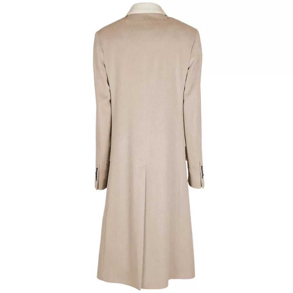 Beige Wool Vergine Jackets & Coat