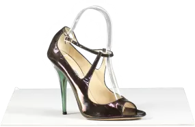 Jimmy Choo Purple / Green Holographic Heeled Sandals UK 3.5 EU 36.5 👠