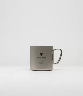 Snow Peak Recycled Titanium Double Wall 450ml Mug - Silver